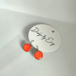 Dormeuse orange fluo craquelé 12 mm acier inoxydable